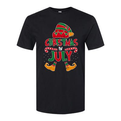 Christmas In July Elf Beach Summer Funny Christmas In July Softstyle CVC T-Shirt