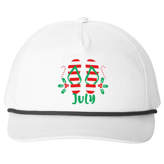 Christmas in July Flip Flops Summer Tee Snapback Five-Panel Rope Hat