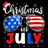 Christmas In July Santa Hat Sunglasses Usa Flag 4th Of July Impact Tech Backpack