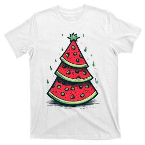 Christmas In July Watermelon Christmas Tre T-Shirt