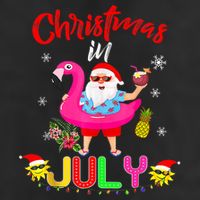 Christmas In July Santa Hawaiian Flamingo Summer Beach Cool Comfort Performance Bucket Hat