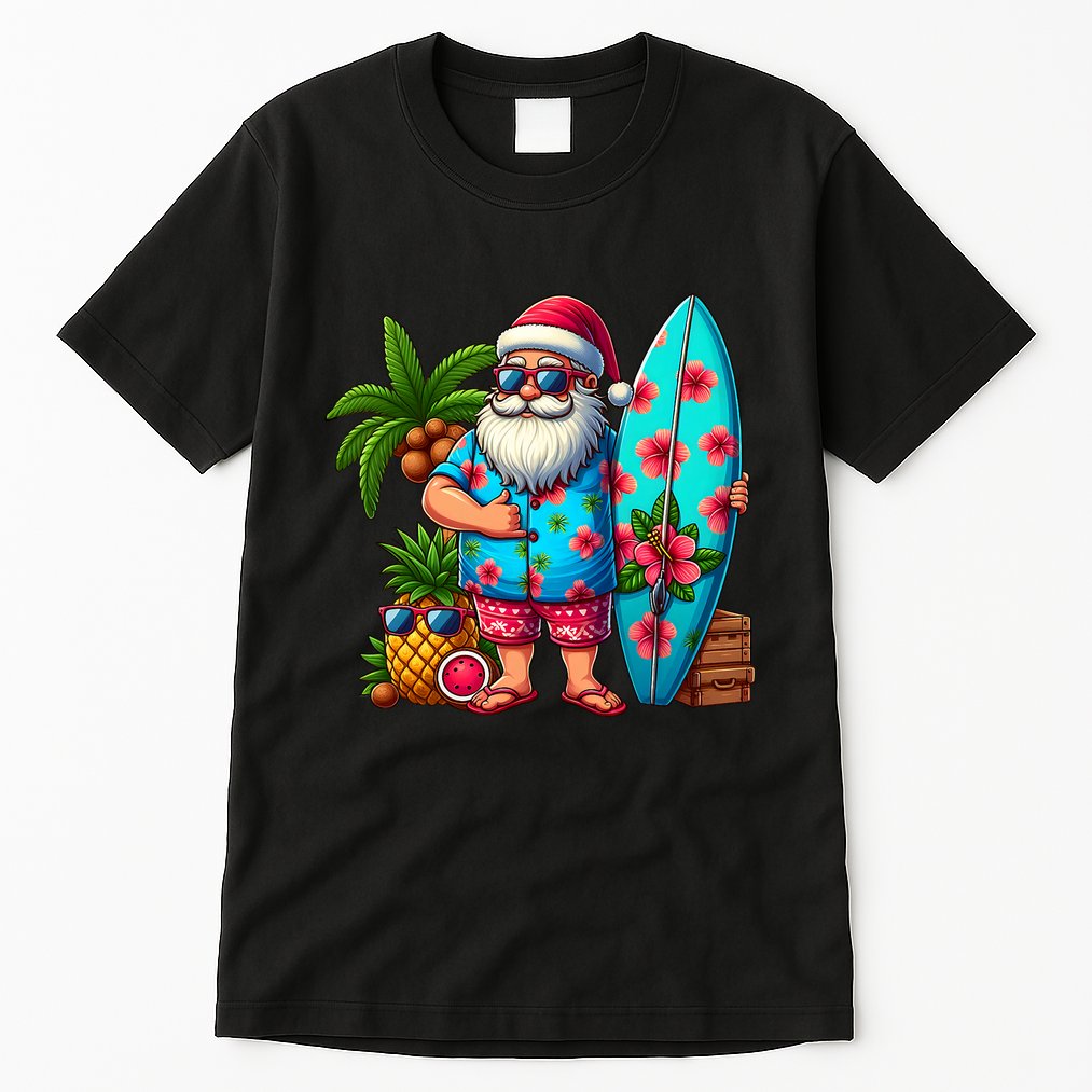 Christmas In July Santa Beach Summer Tall T-Shirt