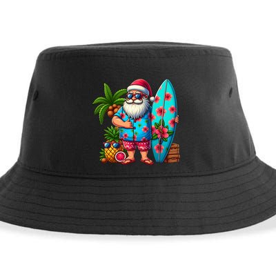 Christmas In July Santa Beach Summer Sustainable Bucket Hat