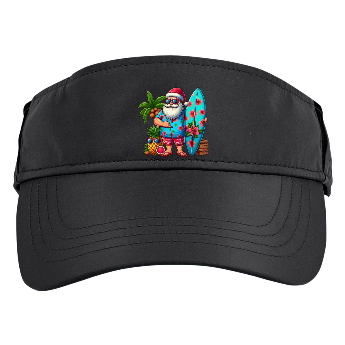 Christmas In July Santa Beach Summer Adult Drive Performance Visor