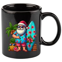 Christmas In July Santa Beach Summer 11oz C Handle Ceramic Mug