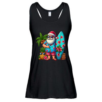Christmas In July Santa Beach Summer Ladies Essential Flowy Tank
