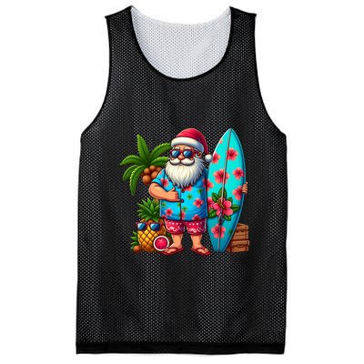 Christmas In July Santa Beach Summer Mesh Reversible Basketball Jersey Tank