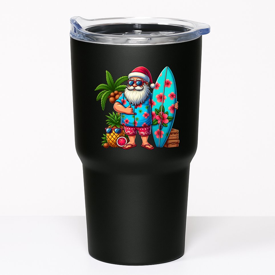 Christmas In July Santa Beach Summer Tumbler