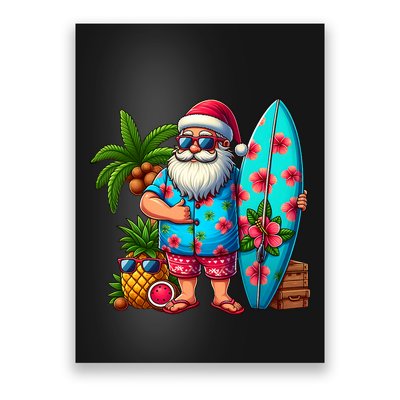 Christmas In July Santa Beach Summer Poster