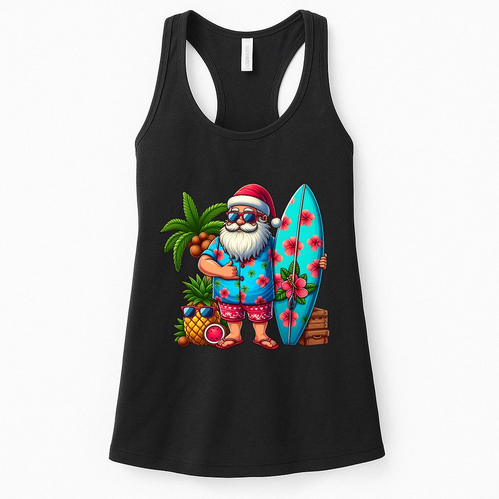 Christmas In July Santa Beach Summer Womens Tank Top