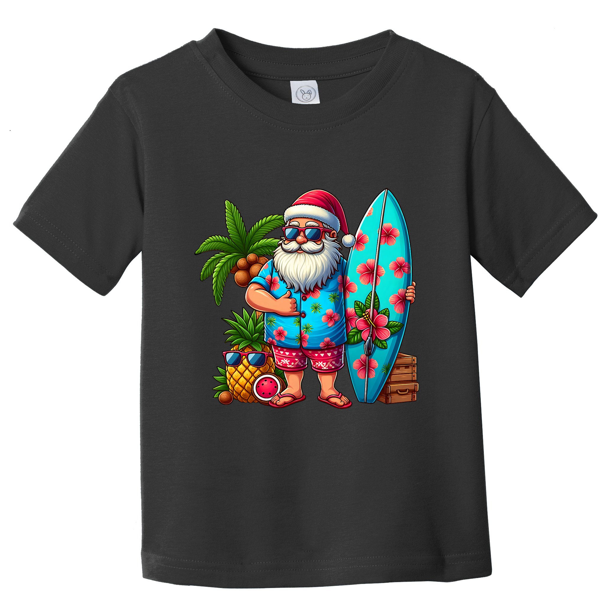 Christmas In July Santa Beach Summer Toddler T-Shirt