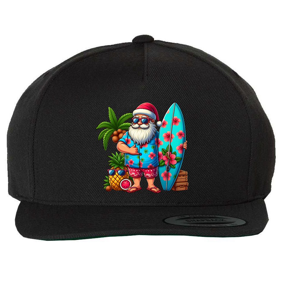 Christmas In July Santa Beach Summer Wool Snapback Cap