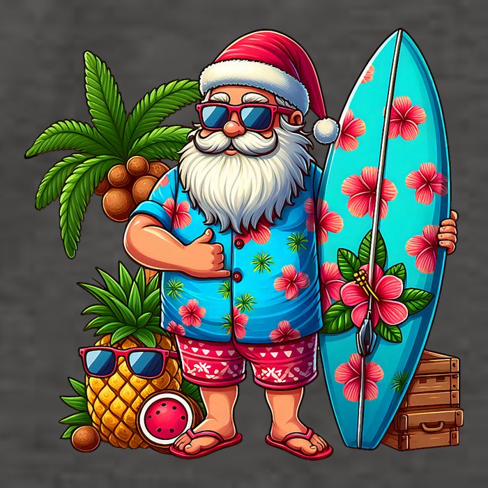 Christmas In July Santa Beach Summer Vector Backpack