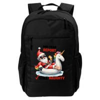 Christmas In July Santa On Unicorn Pool Float Still Naughty Backpack