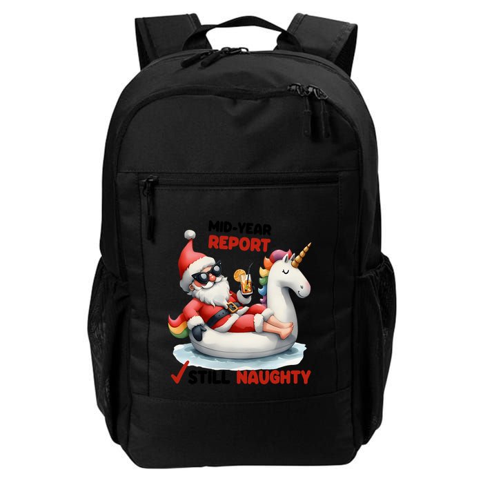 Christmas In July Santa On Unicorn Pool Float Still Naughty Backpack