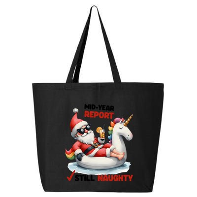 Christmas In July Santa On Unicorn Pool Float Still Naughty 25L Jumbo Tote