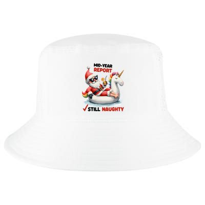 Christmas In July Santa On Unicorn Pool Float Still Naughty Cool Comfort Performance Bucket Hat