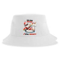 Christmas In July Santa On Unicorn Pool Float Still Naughty Sustainable Bucket Hat