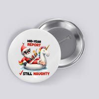 Christmas In July Santa On Unicorn Pool Float Still Naughty Button