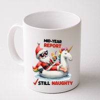 Christmas In July Santa On Unicorn Pool Float Still Naughty Mug
