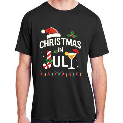 Christmas In July With Candy Cane For Summer Beach Xmas Adult ChromaSoft Performance T-Shirt