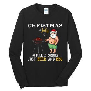 Christmas In July No Milk And Cookies Just Beer And BBQ Tall Long Sleeve T-Shirt