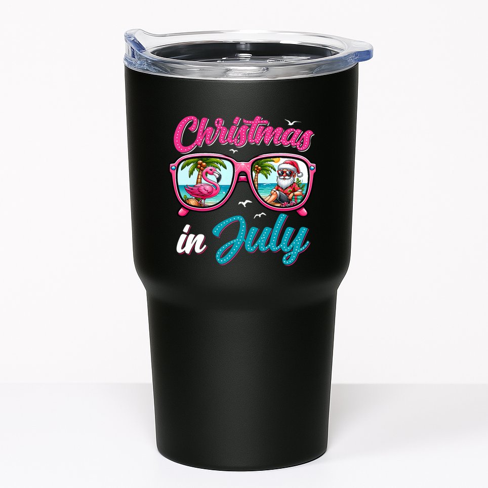 Christmas In July Santa Tumbler