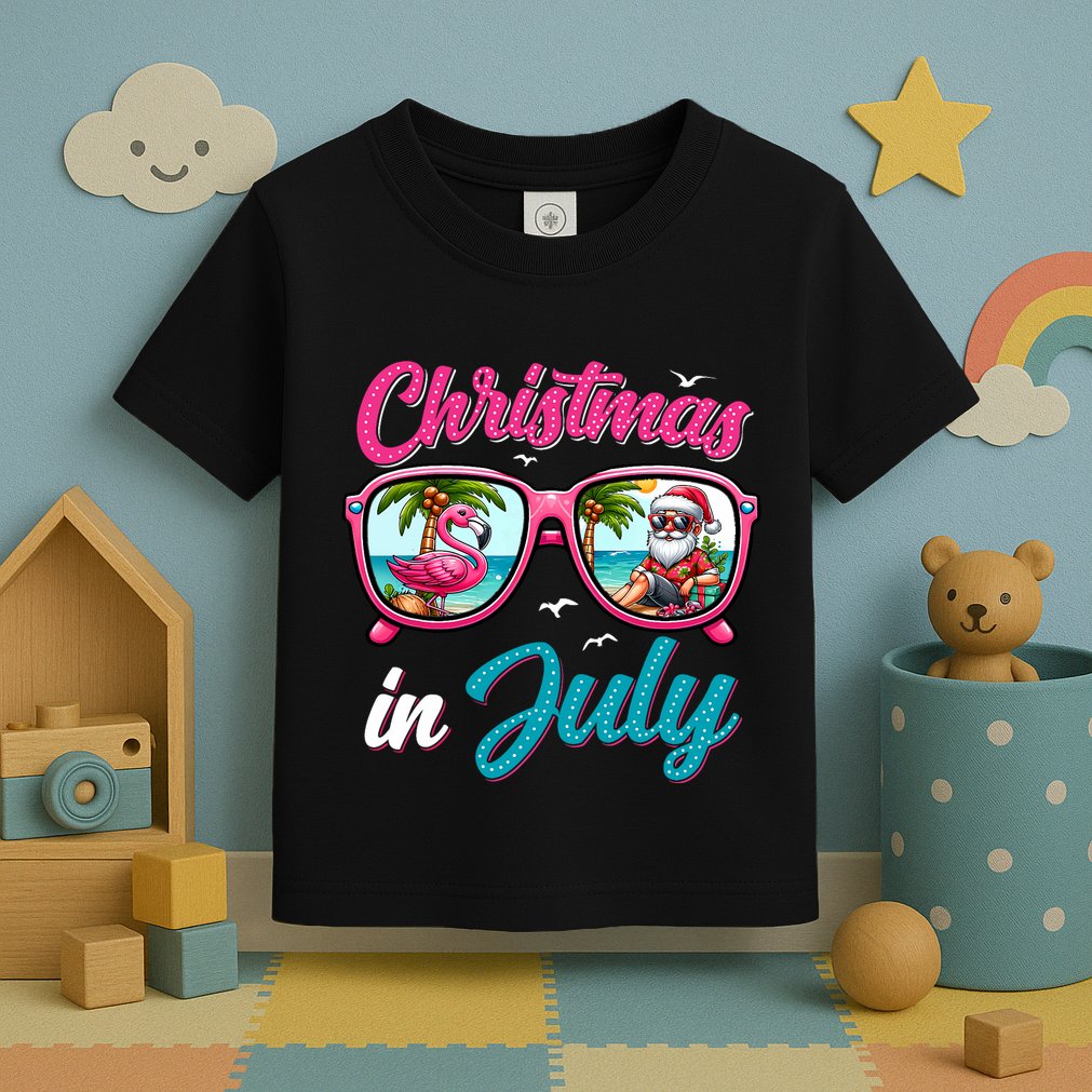 Christmas In July Santa Toddler T-Shirt