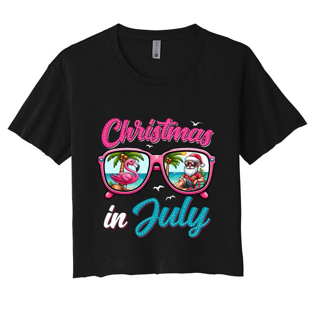Christmas In July Santa Crop Top