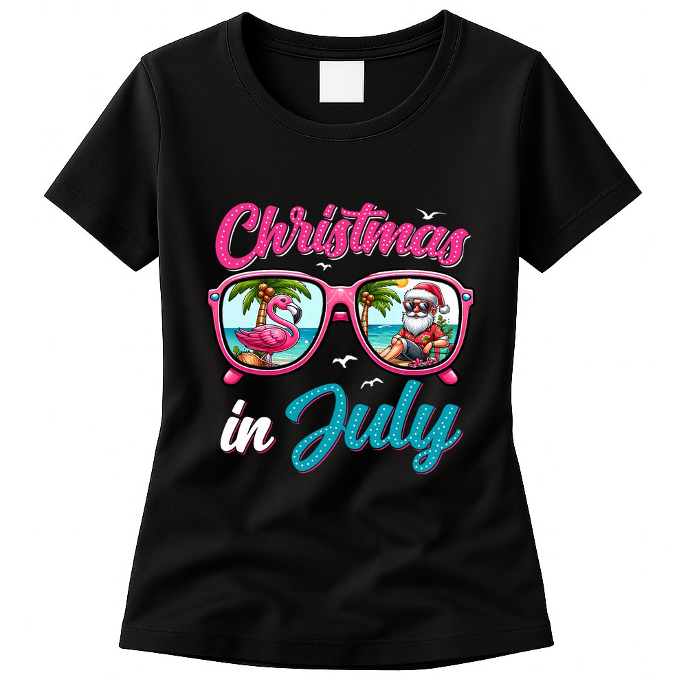 Christmas In July Santa Womens T-Shirt