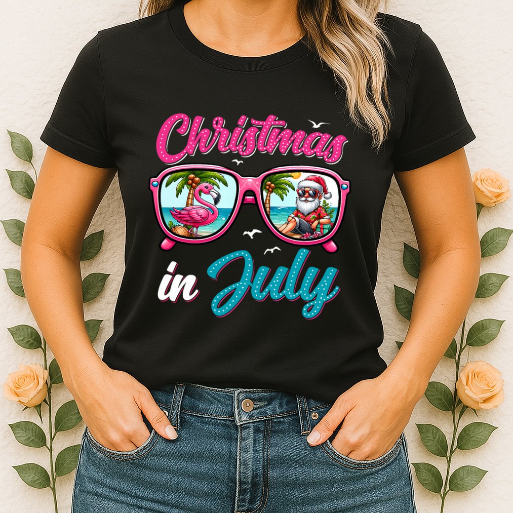 Christmas In July Santa Womens T-Shirt