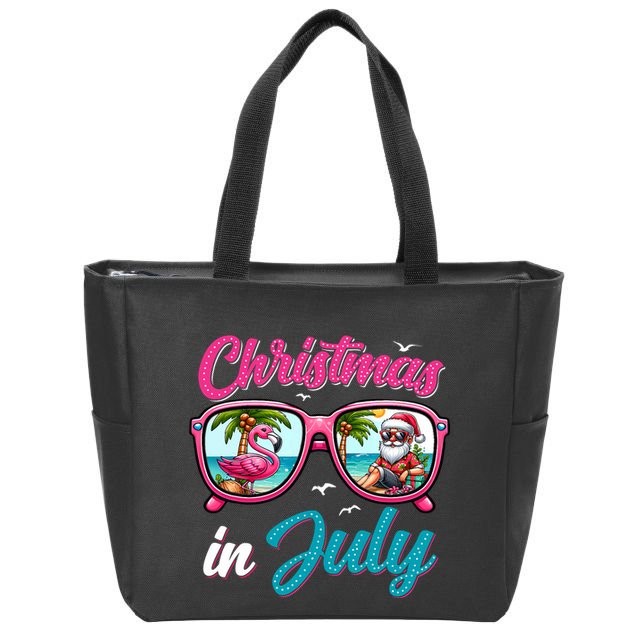 Christmas In July Santa Zip Tote Bag