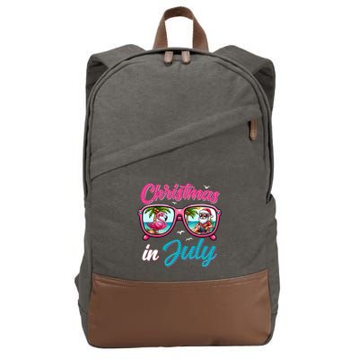 Christmas In July Santa Cotton Canvas Backpack