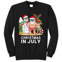 Christmas In July Santa And Friends Xmas Summer Sweatshirt