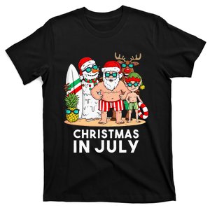 Christmas In July Santa And Friends Xmas Summer T-Shirt