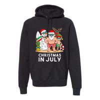 Christmas In July Santa And Friends Xmas Summer Premium Hoodie