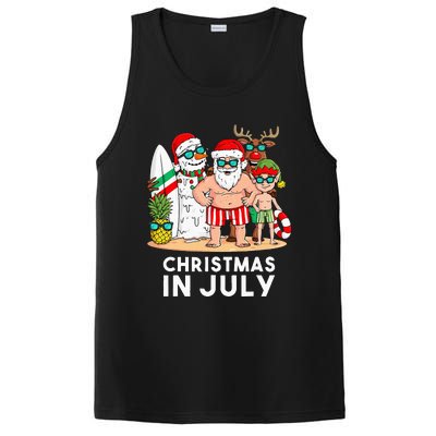 Christmas In July Santa And Friends Xmas Summer PosiCharge Competitor Tank