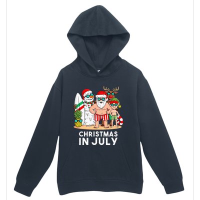 Christmas In July Santa And Friends Xmas Summer Urban Pullover Hoodie