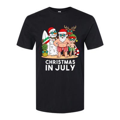 Christmas In July Santa And Friends Xmas Summer Softstyle CVC T-Shirt