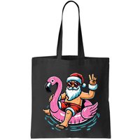 Christmas In July Santa Flamingo Summer Xmas Bag