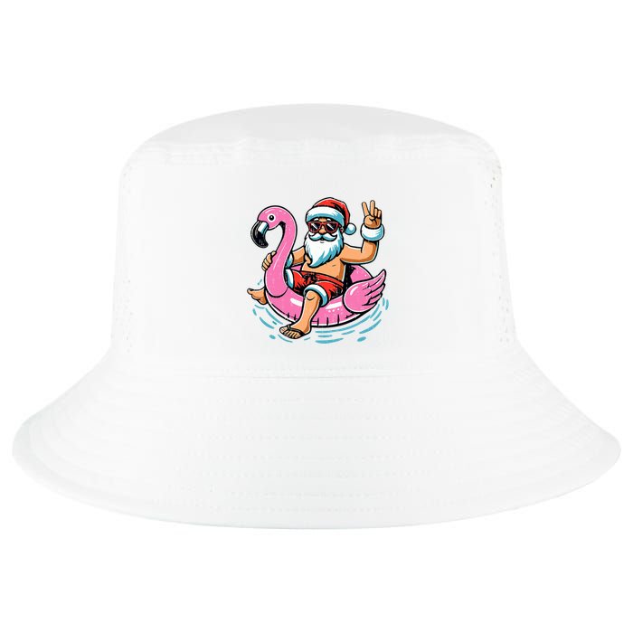 Christmas In July Santa Flamingo Summer Xmas Cool Comfort Performance Bucket Hat