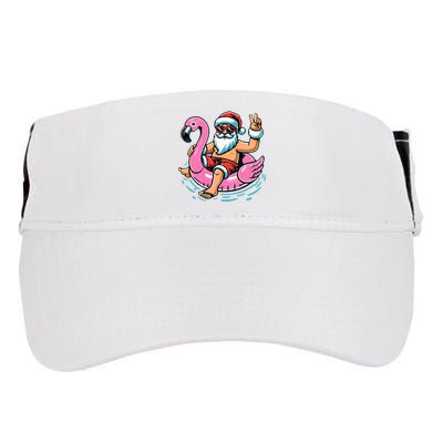 Christmas In July Santa Flamingo Summer Xmas Adult Drive Performance Visor