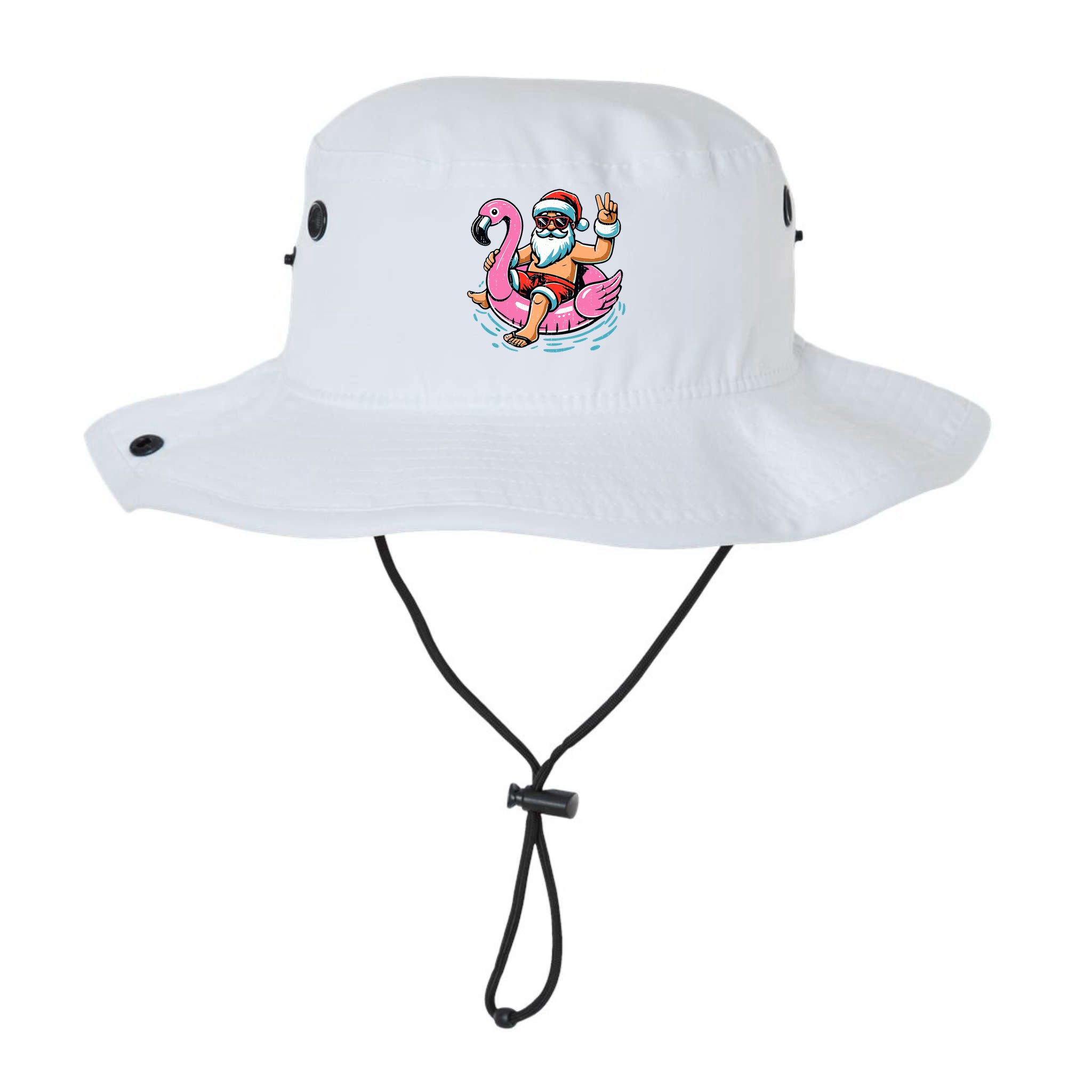 Christmas In July Santa Flamingo Summer Xmas Bucket Hat
