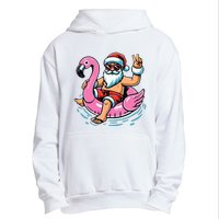 Christmas In July Santa Flamingo Summer Xmas Urban Pullover Hoodie