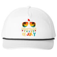 Christmas In July Santa Hat Sunglasses Summer Vacation Xmas Snapback Five-Panel Rope Hat