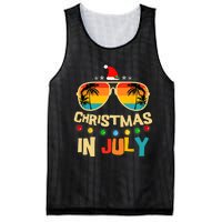 Christmas In July Santa Hat Sunglasses Summer Vacation Xmas Mesh Reversible Basketball Jersey Tank