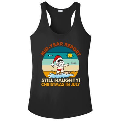 Christmas In July Still Naughty Santa Funny Ladies PosiCharge Competitor Racerback Tank