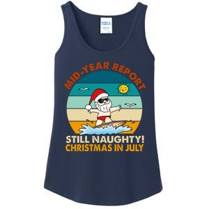 Christmas In July Still Naughty Santa Funny Ladies Essential Tank