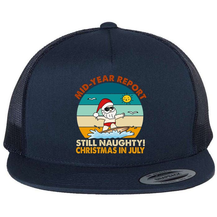 Christmas In July Still Naughty Santa Funny Flatbill Hat