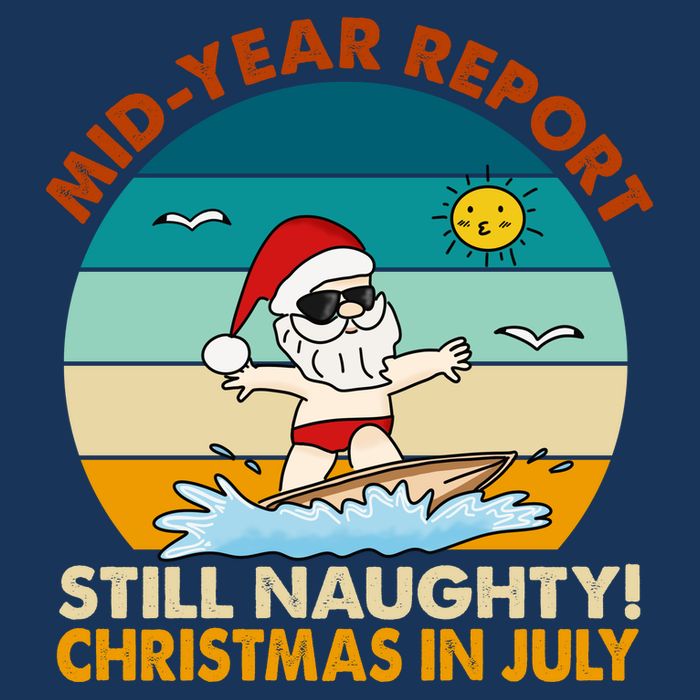 Christmas In July Still Naughty Santa Funny Flatbill Hat